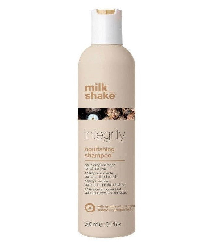 Milk_shake Integrity nourishing shampoo bottle, 300 ml, cream label