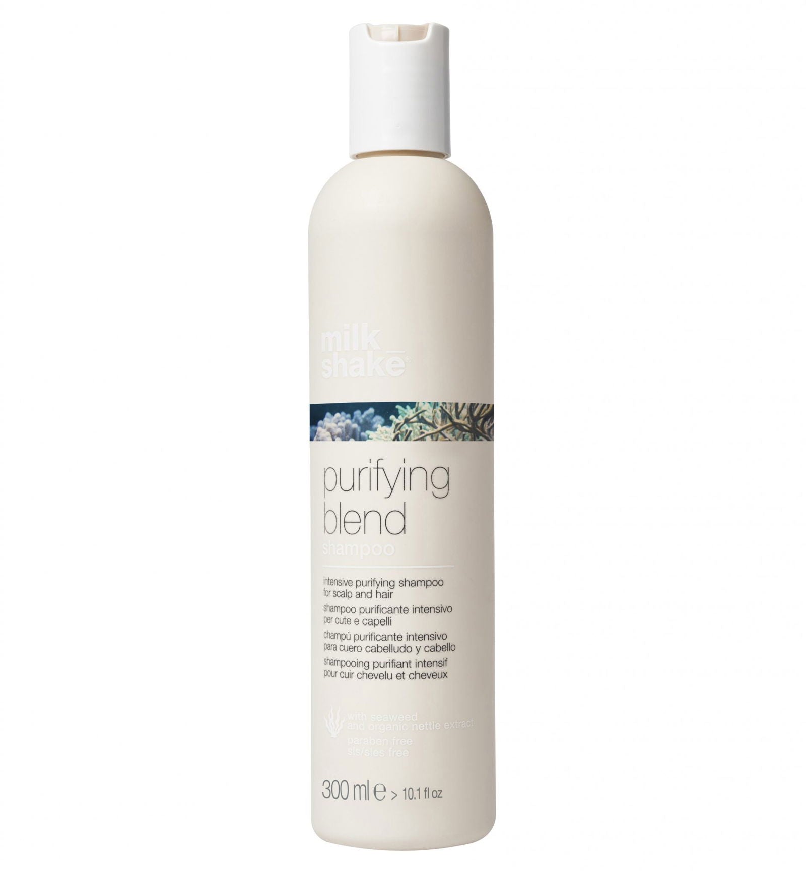 Milk Shake purifying blend shampoo bottle, 300 ml