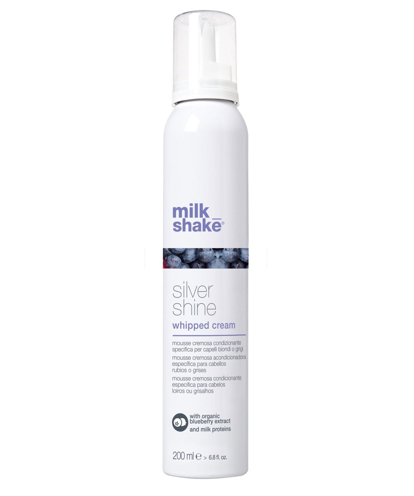 Milk Shake silver shine whipped cream bottle, pump top, 200 ml