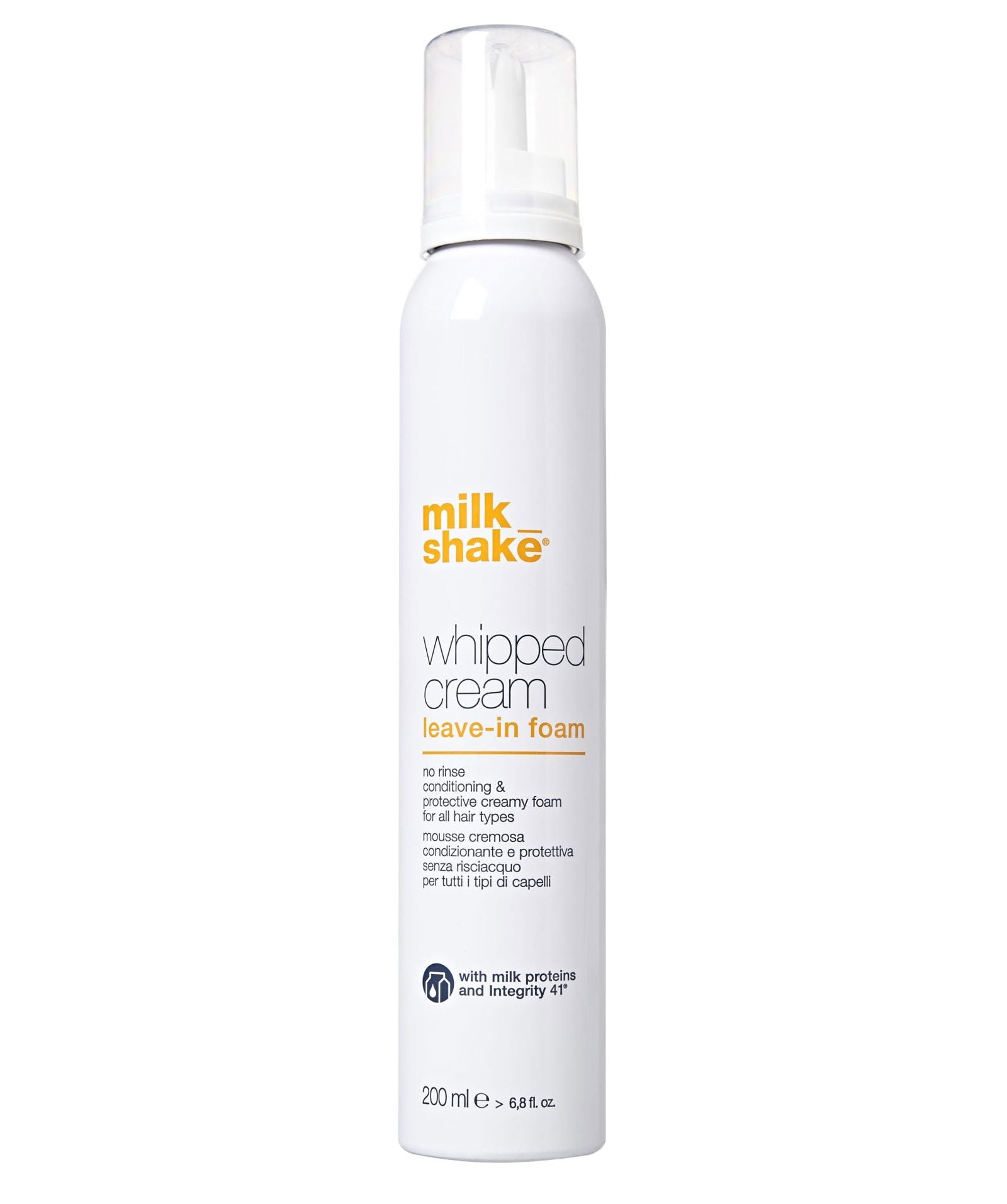 milk shake whipped cream leave-in foam bottle, 200 ml, pump dispenser