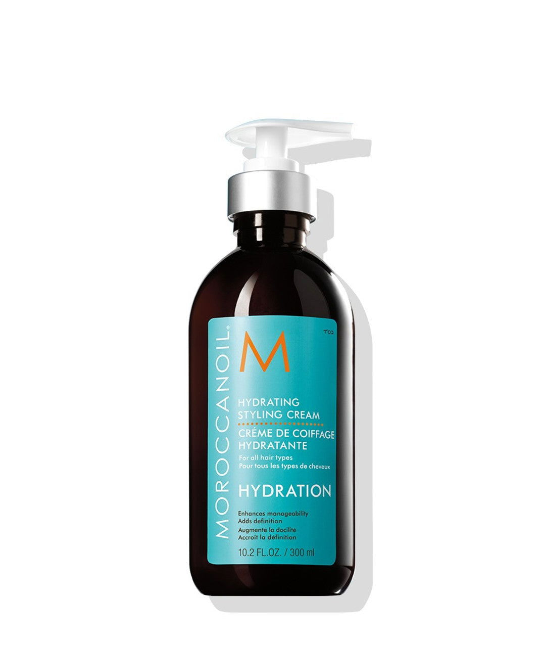 Moroccanoil hydrating styling cream bottle with pump, 300 ml