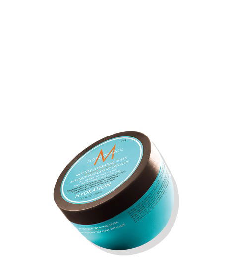 Moroccanoil hydrating hair mask jar, teal and brown lid, 250 ml