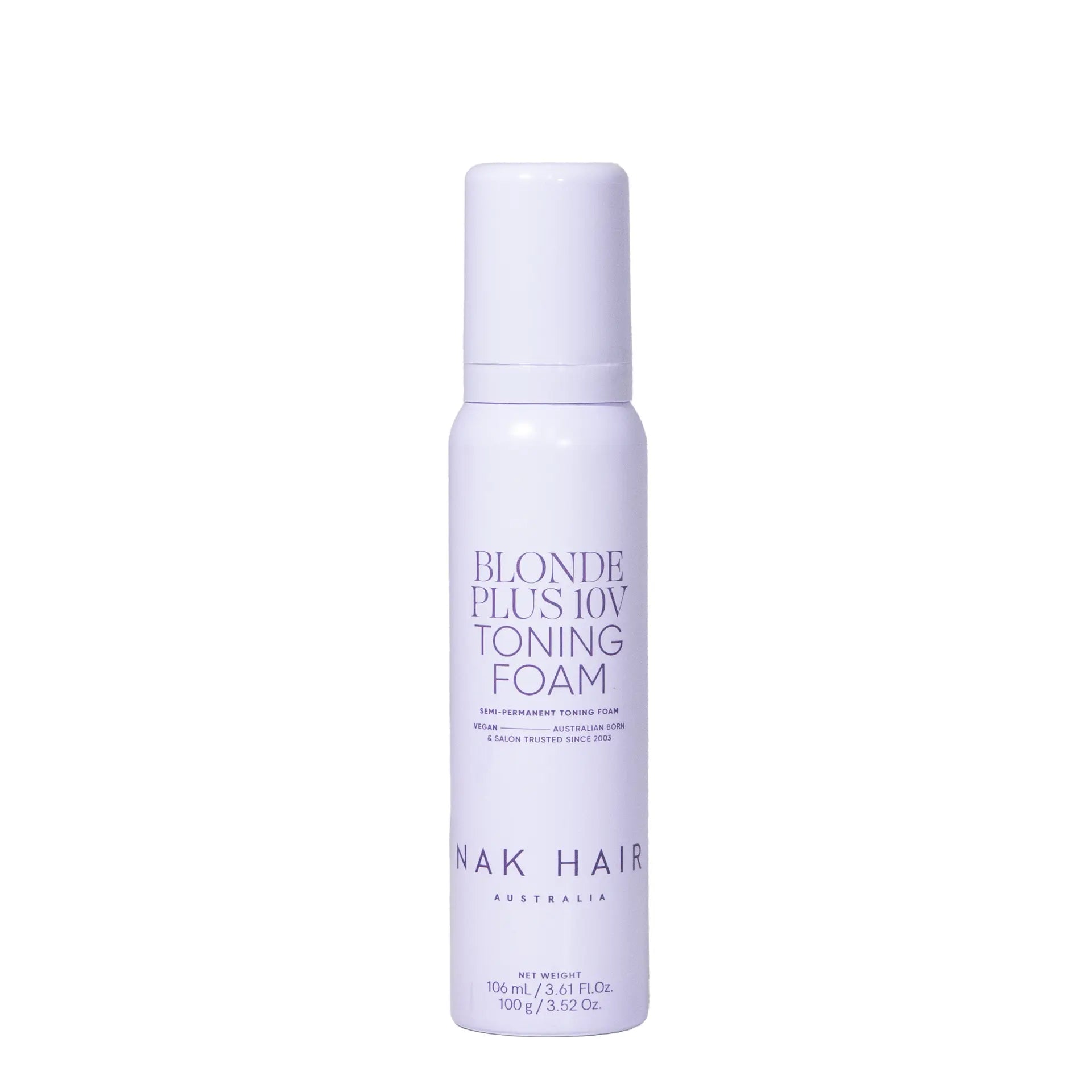 NAK Blonde Plus 10V toning foam bottle, 100g