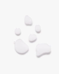 White mist droplets in an irregular scatter pattern