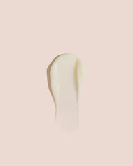 Conditioner cream swatch, glossy pale cream