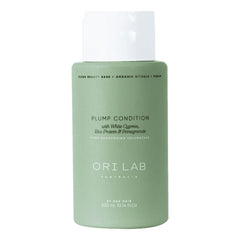 ORI Lab hair plump conditioner bottle, green with white cap, 300 ml