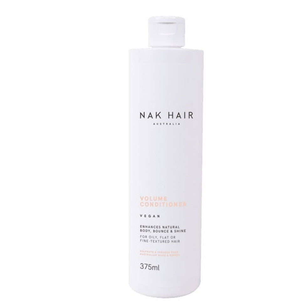 NAK Hair volume conditioner bottle, white pumpless container, 375 ml
