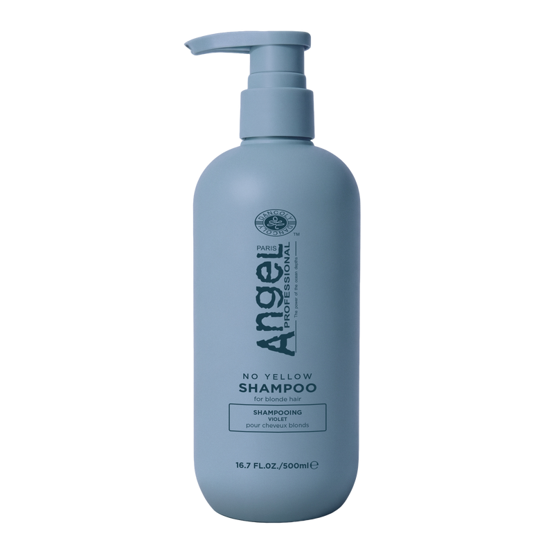 500ml blue shampoo bottle with pump, no yellow formula, violet care