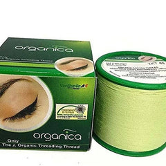 Organica organic eyebrow threading thread spool and green retail box