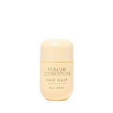 Travel-size hair conditioner bottle, pale beige, volume condition label, 80 ml.
