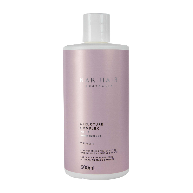 NAK Hair Structure Complex Bond Builder vegan hair product, 500 ml bottle