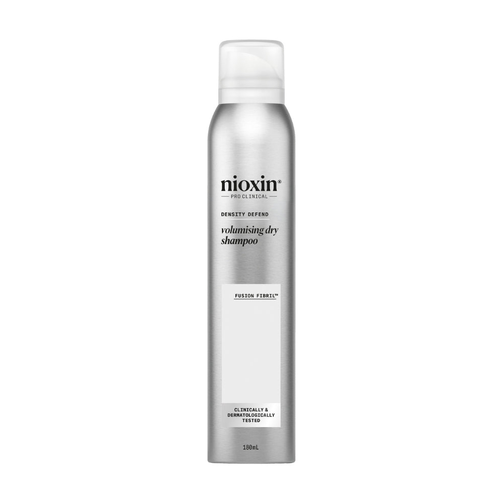 Nioxin volumizing dry shampoo bottle, 180ml, white label
