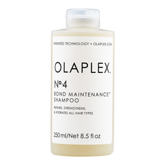 Olaplex No.4 Bond Maintenance shampoo bottle, 250 ml, clear cap
