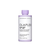 Purple Olaplex No.4P shampoo bottle with lavender cap, 250 ml