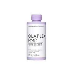 Purple Olaplex No.4P shampoo bottle with lavender cap, 250 ml