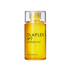 Olaplex No.7 Bonding Oil bottle with amber-gold liquid and clear cap, 60 ml
