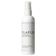 Olaplex volumizing blow dry mist bottle with pump sprayer, white and clear.