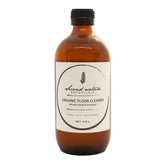 500ml organic floor cleaner bottle with amber liquid and black cap