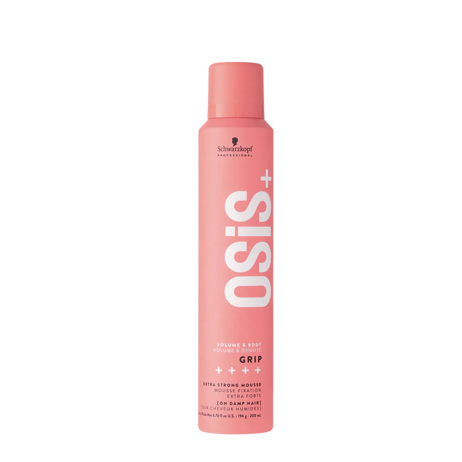 Schwarzkopf Osis+ Grip extra strong volume mousse bottle, pink