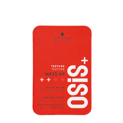 Schwarzkopf Osis+ Mess Up matte paste tin, red label with plus and texture text