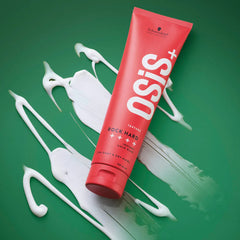 Red hair styling glue tube, OSiS+ Rock Hard label, squeezable 150 ml