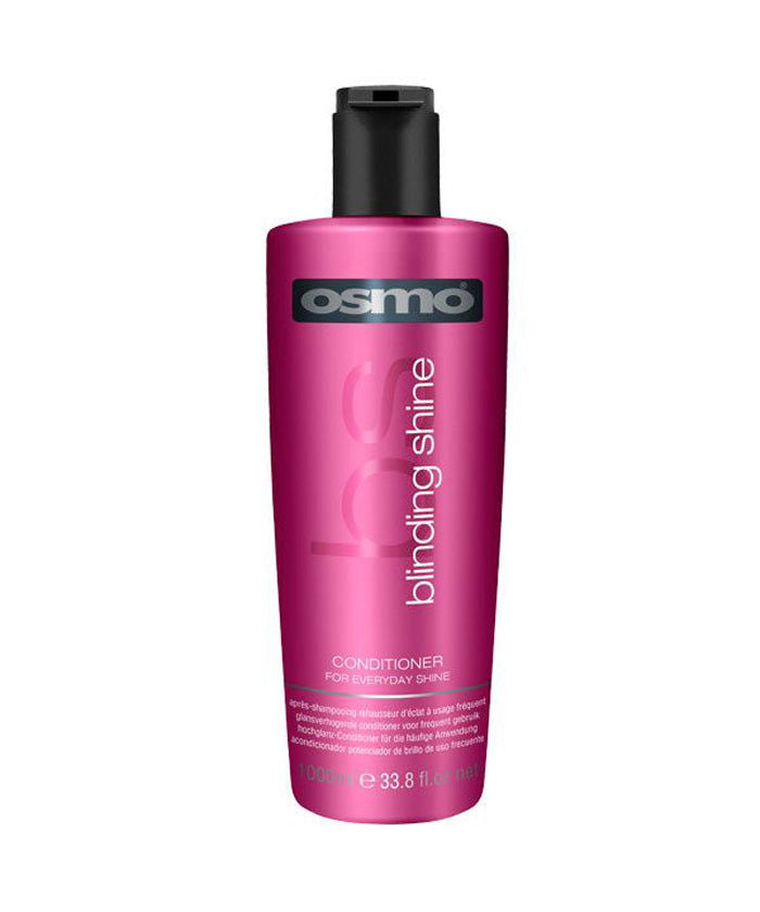 Osmo blinding shine conditioner bottle, pink with black pump, 1000ml