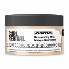 Osmo Curl Revival hair mask jar with black lid and beige label