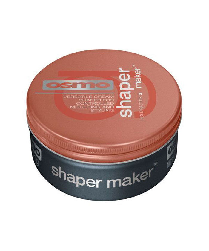 Osmo Shaper Maker hair styling cream jar, round brown lid with black base
