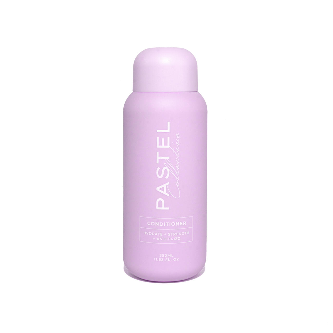 Purple conditioner bottle with flip-top cap and label, 350 ml