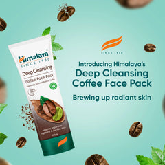 Himalaya coffee face pack tube at an angle with coffee bean graphics