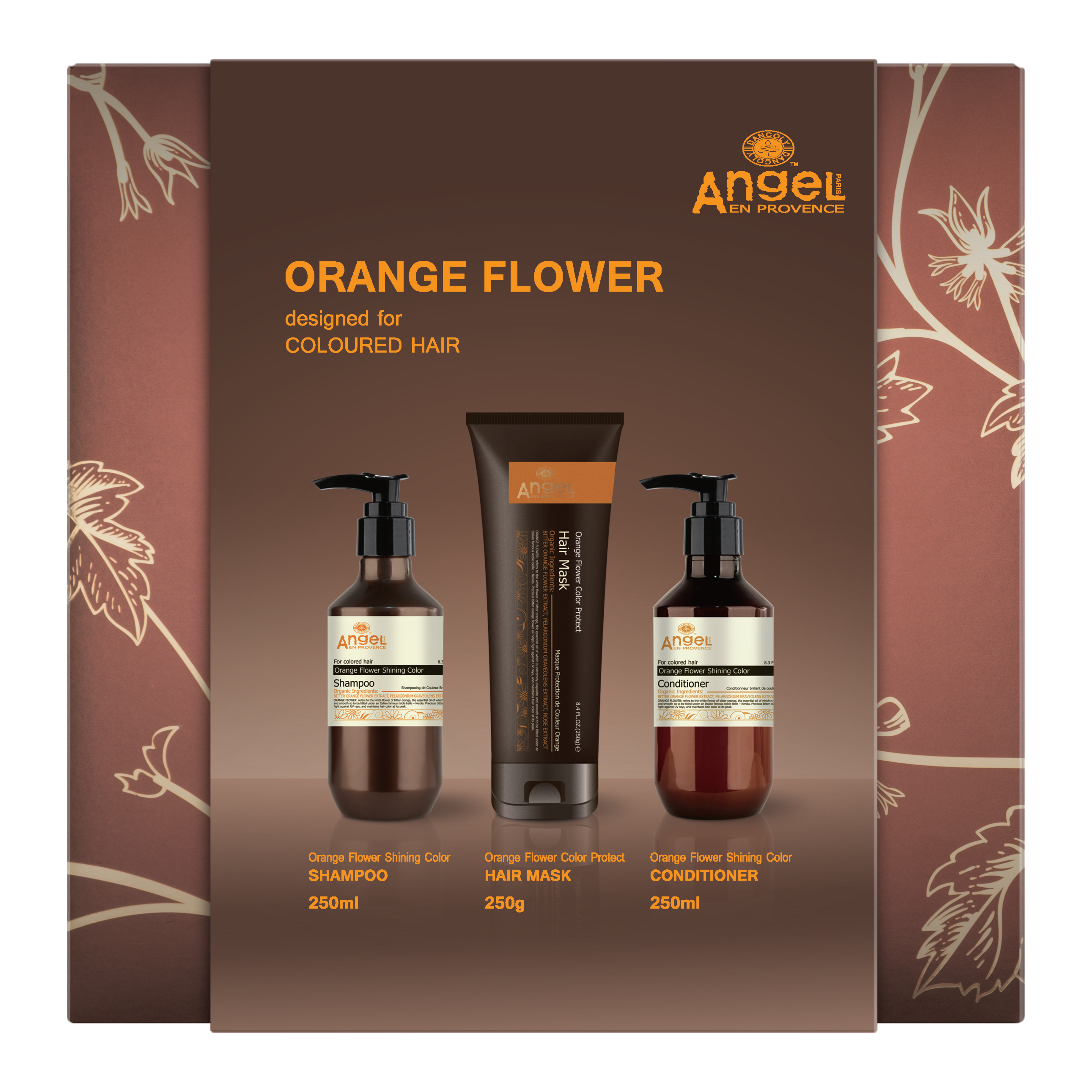 Angel En Provence Orange Flower Colour Shampoo, Conditioner & Hair Mask Holiday Gift Set 2026