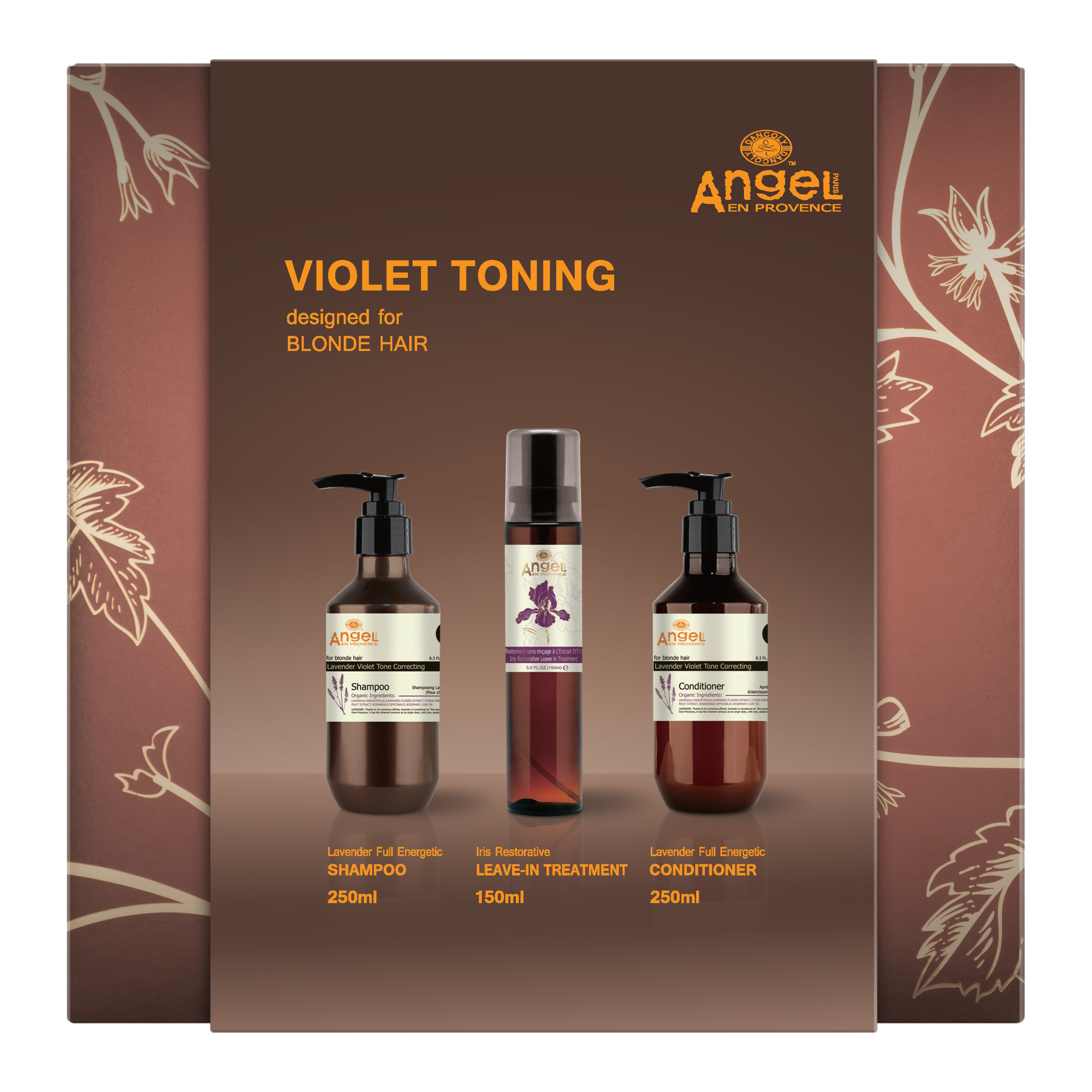 Angel En Provence Lavender Violet Toning Shampoo, Conditioner & Leave-In Treatment Holiday Gift Set 2026