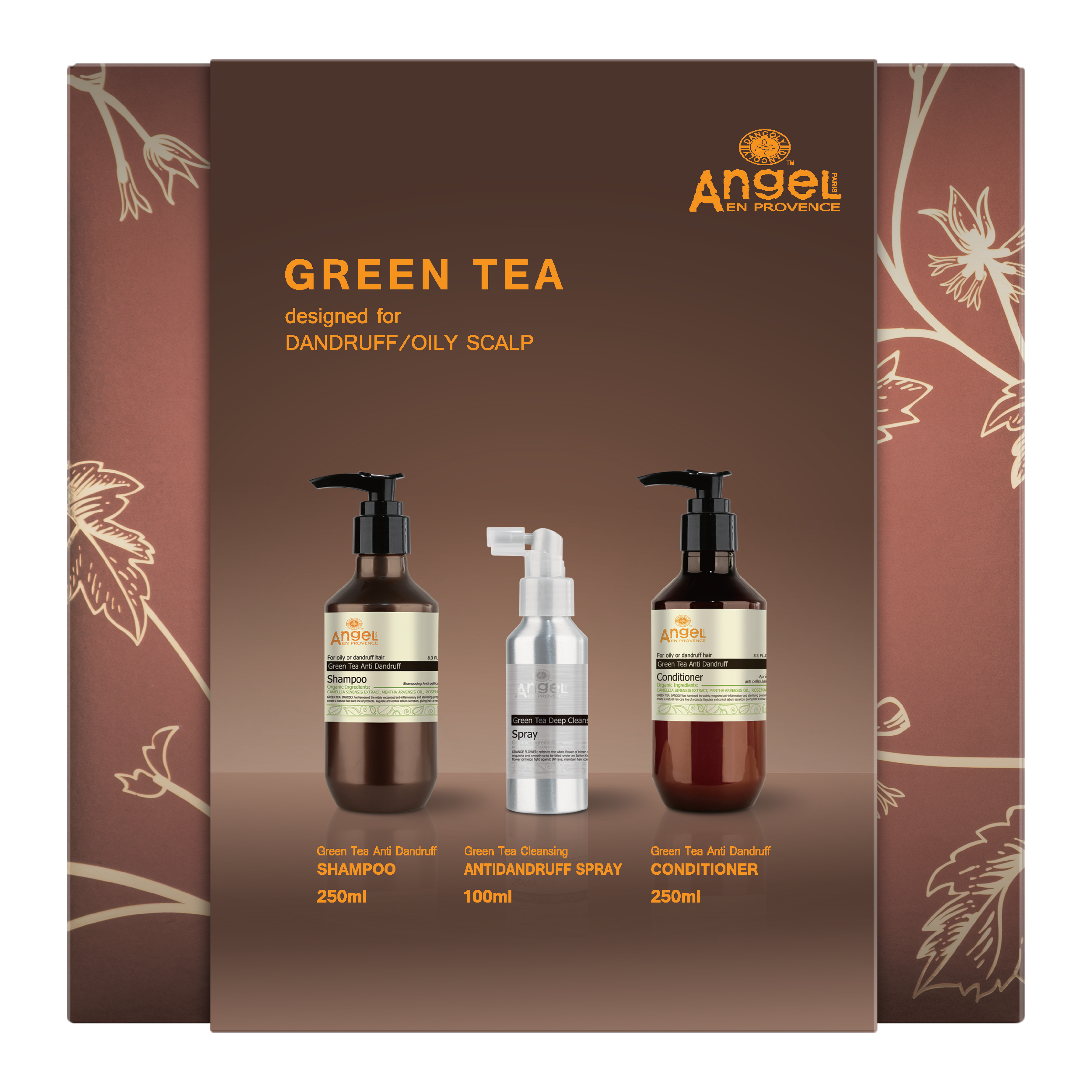 Angel En Provence Green Tea Anti-Dandruff Shampoo, Conditioner & Spray Holiday Gift Set 2026