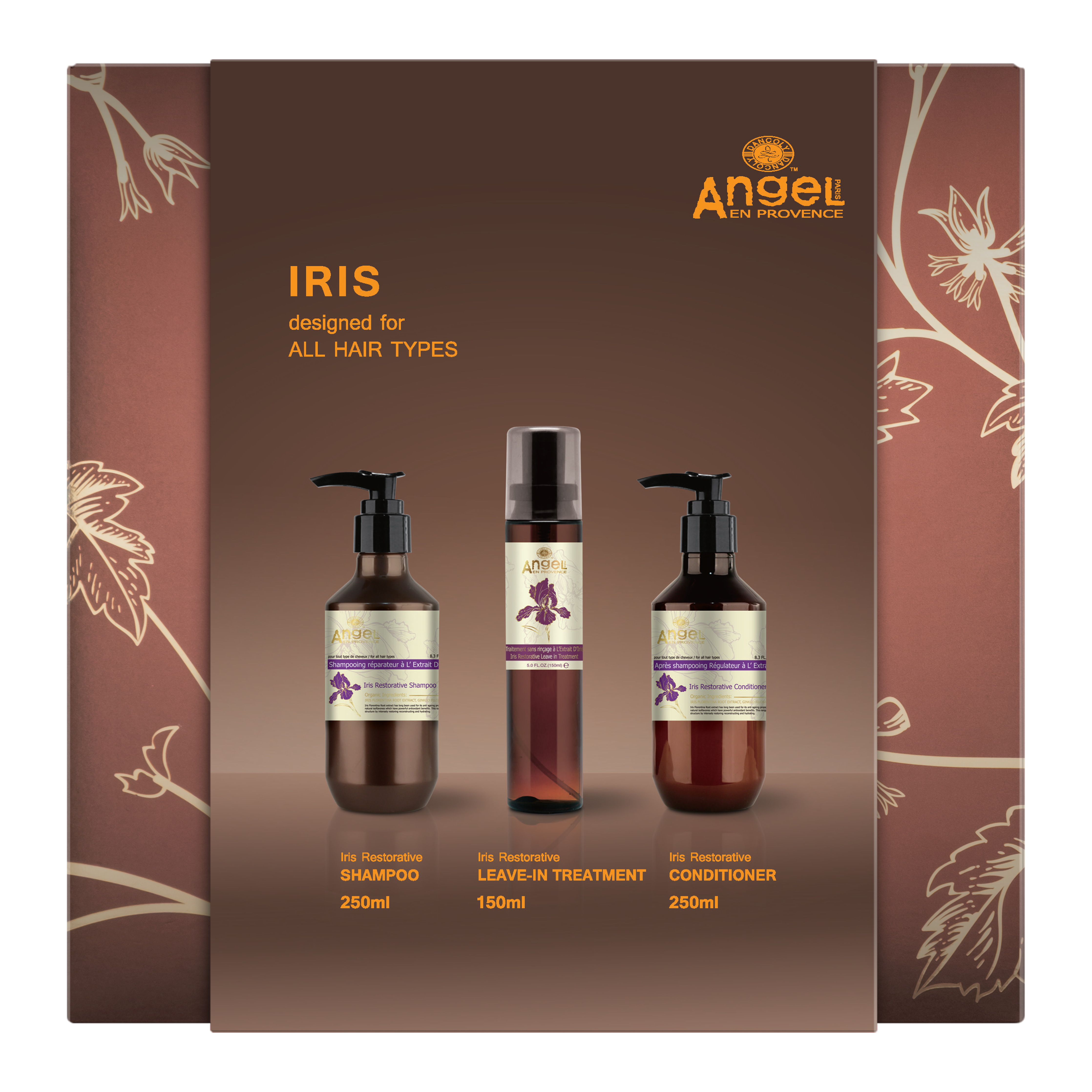 Angel En Provence Iris Shampoo, Conditioner & Leave-In Treatment Holiday Gift Set 2026