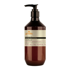 Angel en Provence Rosemary Hair Activating Conditioner bottle with black pump, dark brown