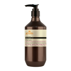 Rose Elastic Curl shampoo with pump, amber-brown bottle and cream label.