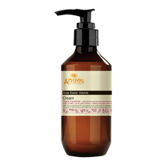 Volumizing cream pump bottle with amber bottle and Angel Rose label, 400ml