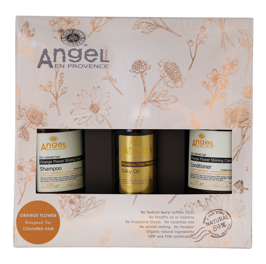 Angel Professional ORANGE FLOWER Duo + Morocco Silky Oil Gift Pack - Kess Hair and Beauty