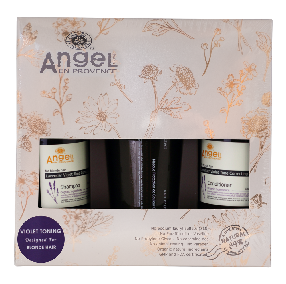 Angel Professional LAVENDER VIOLET Duo + Orange Flower Mask Gift Pack - Kess Hair and Beauty