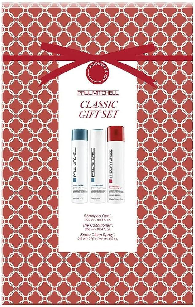 Paul Mitchel Classic Gift Set hair care bottles in presentation box