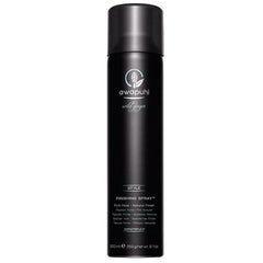 Paul Mitchell Awapuhi Wild Ginger finishing spray bottle, black cylinder with pump cap