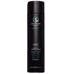 Awapuhi keratin cream rinse bottle, black with label, 250 ml