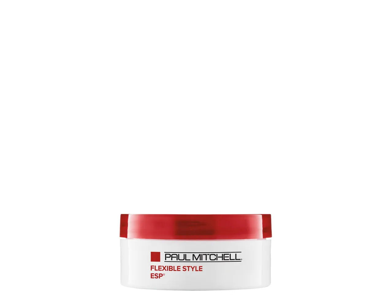 Paul Mitchell flexible style ESP hair paste jar with red cap