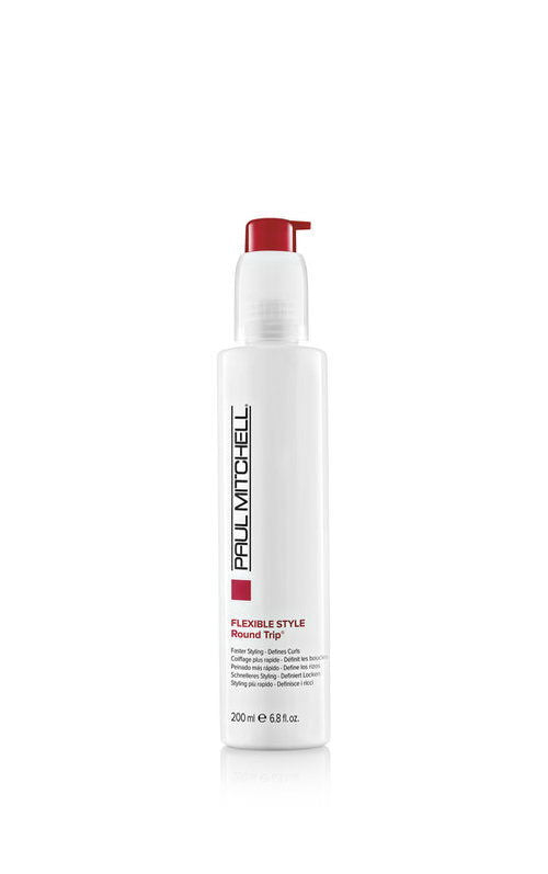 Paul Mitchell Flexible Style Round Trip hair styling bottle, 200 mL, white with red cap