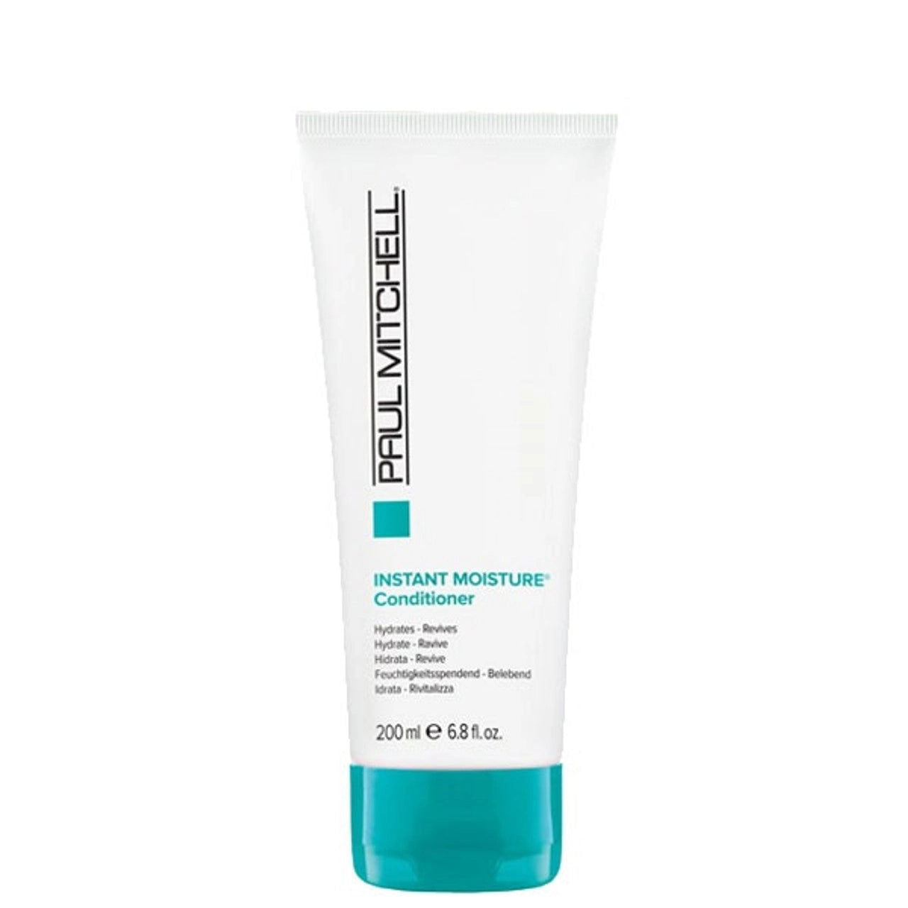 Paul Mitchell Instant Moisture Conditioner squeeze tube, white with teal base, 200 ml