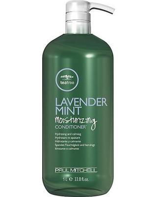 Paul Mitchell Tea Tree Lavender Mint moisturizing conditioner bottle, green, with pump
