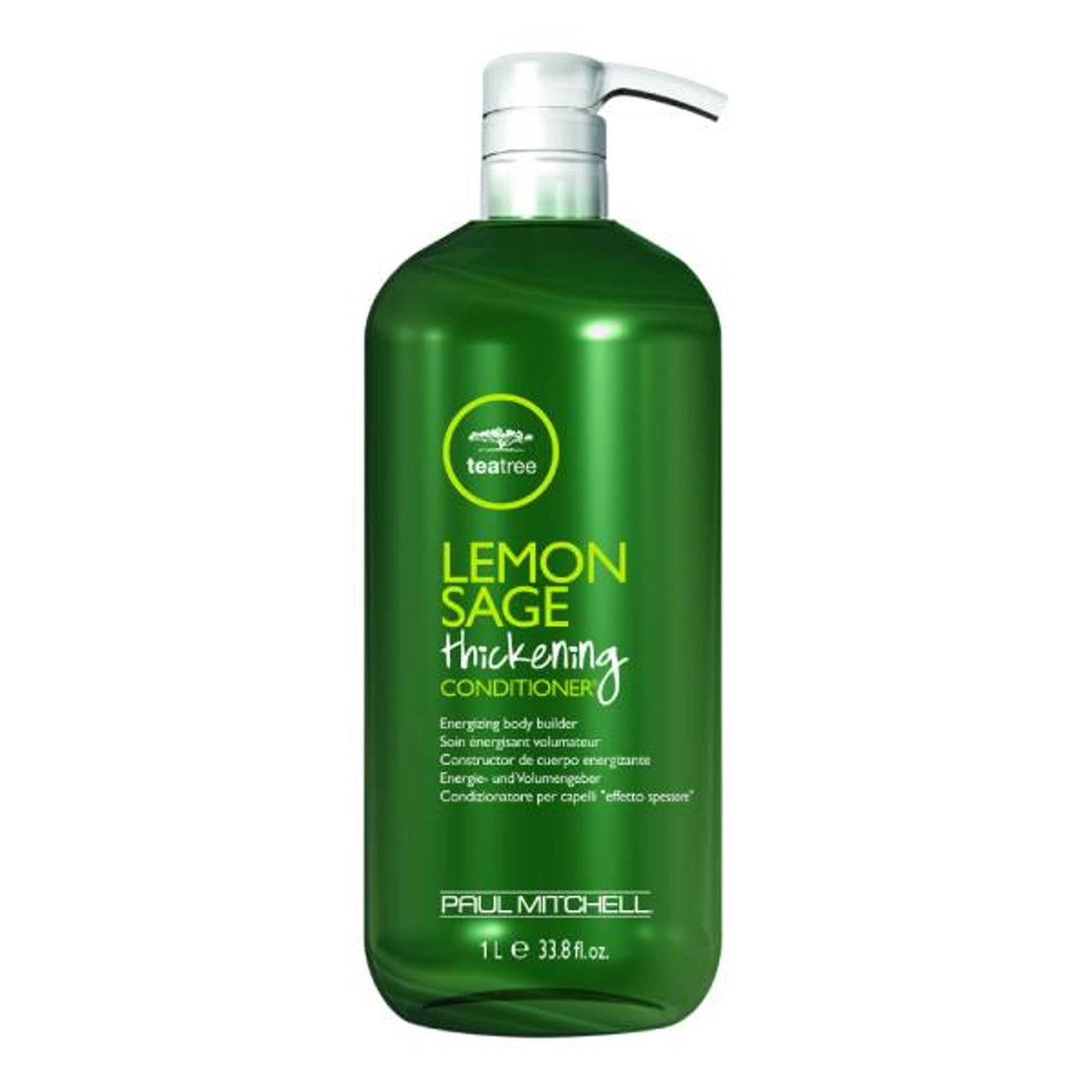 Paul Mitchell Lemon Sage thickening conditioner bottle, green with pump