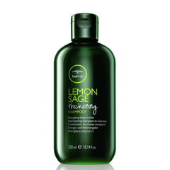 Paul Mitchell Tea Tree Lemon Sage Thickening shampoo bottle, 300 ml, dark green