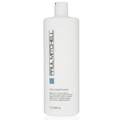Paul Mitchell hair conditioner bottle, white with cap and blue label