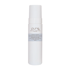 Curly hair styling foam bottle with pump, white, 200 ml